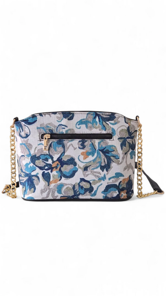 Floral Blue Classic Crossbody