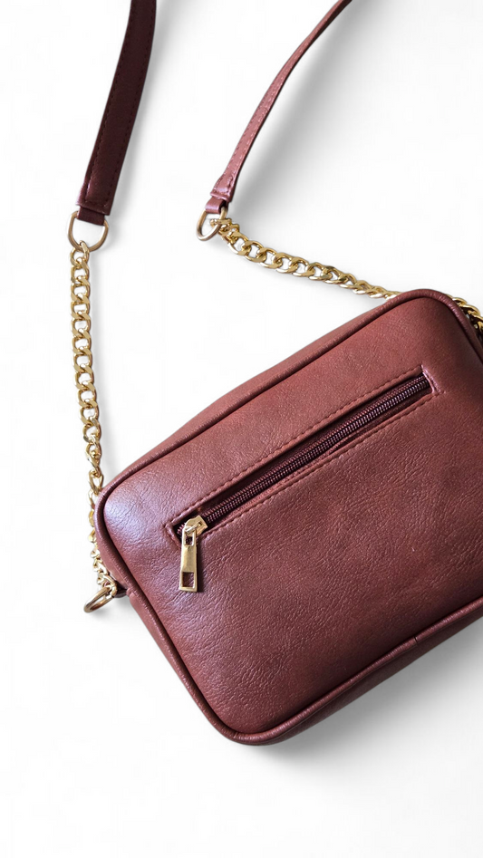 Shaded Brown Flap Crossbody
