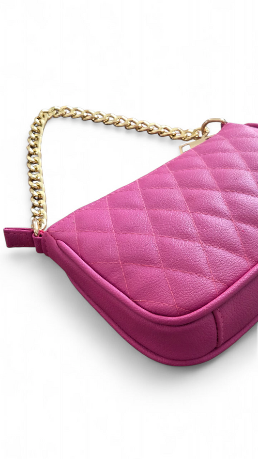 Quilted Pink Mini Bag