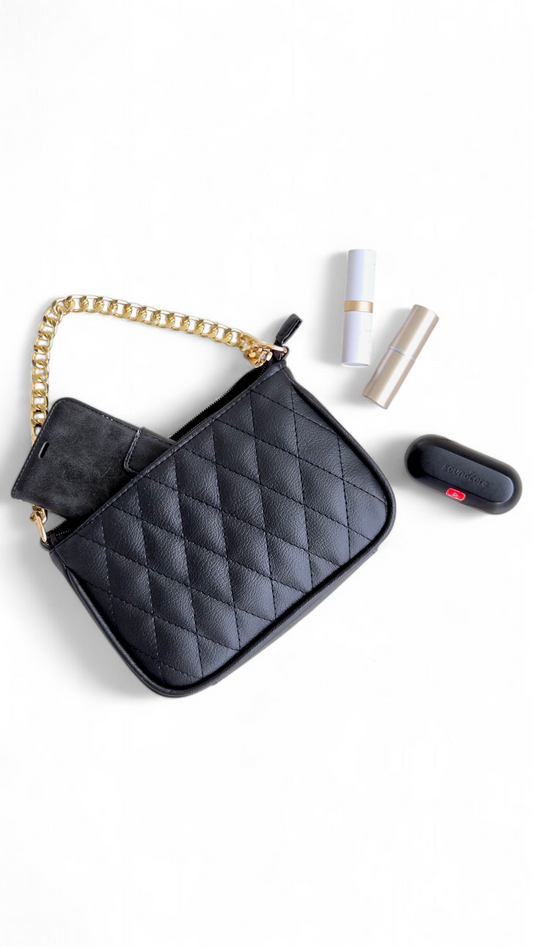 Quilted Black Mini Bag