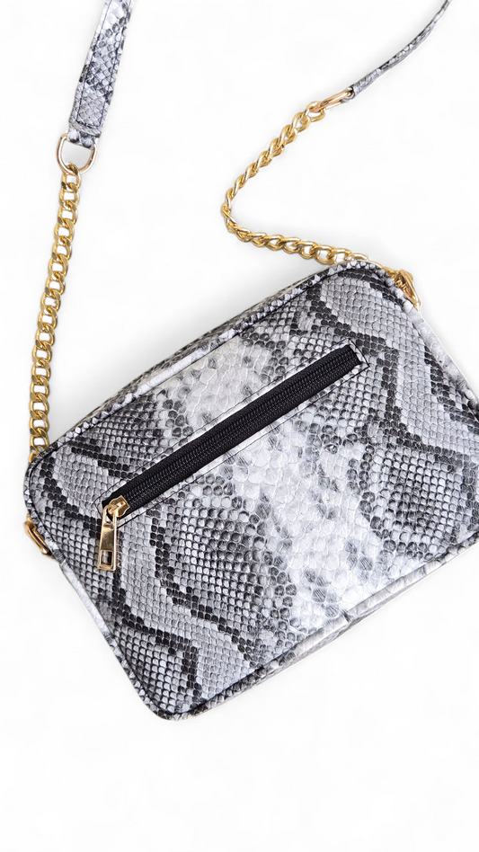 Black,White & grey Snakeskin Crossbody