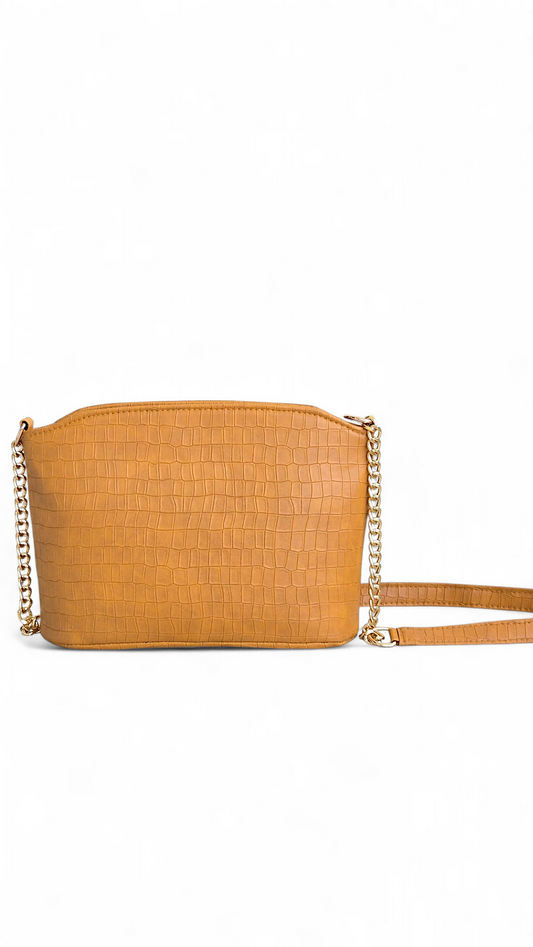 Tan Crocodile Classic Crossbody