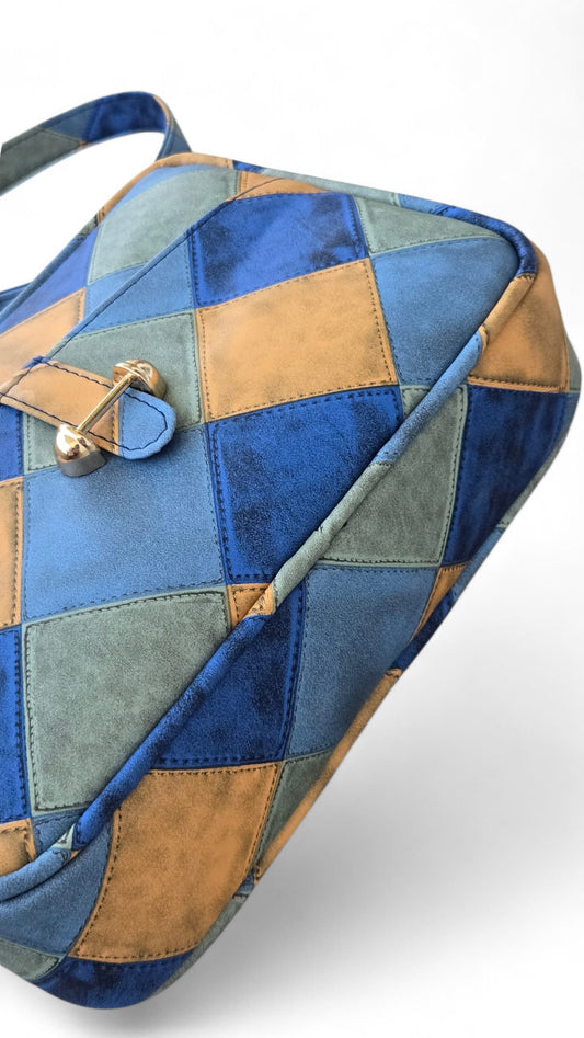 Blue chattapatti Flap CrossBody