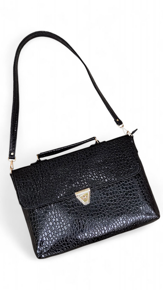 Black Crocodile laptop Bag