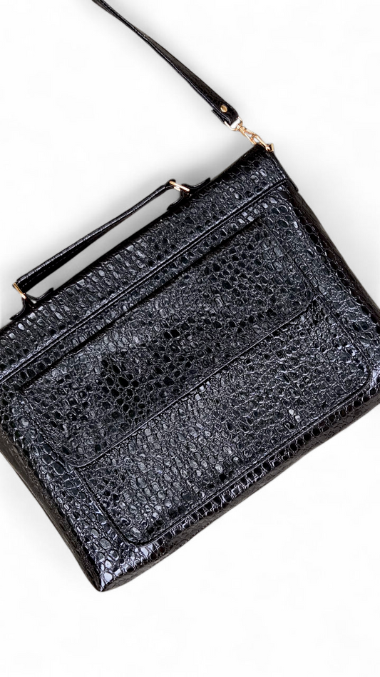 Black Crocodile laptop Bag