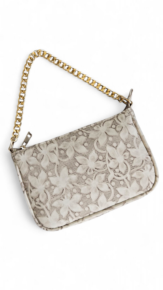 Floral textured beige