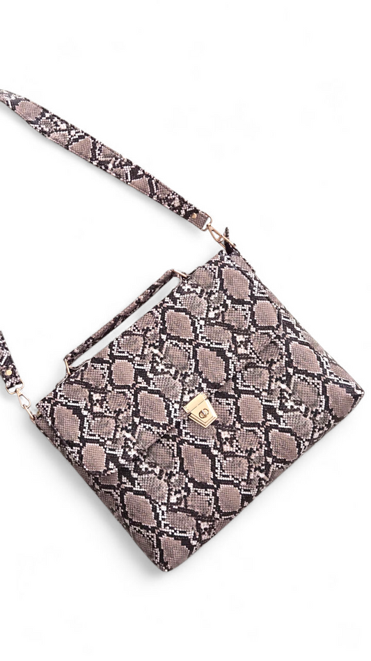 Brown Snake Skin laptop bag