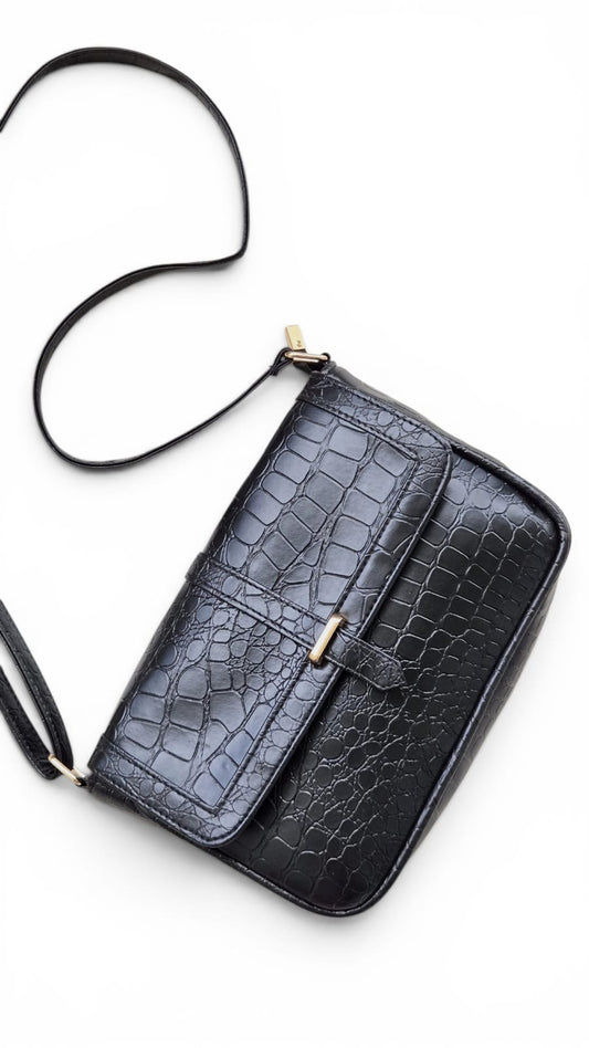 Black Crocodile CrossBody